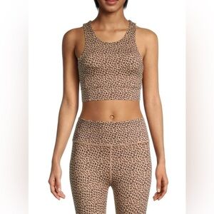 ALLFENIX Leopard Print Longline Sports Bra Size XS